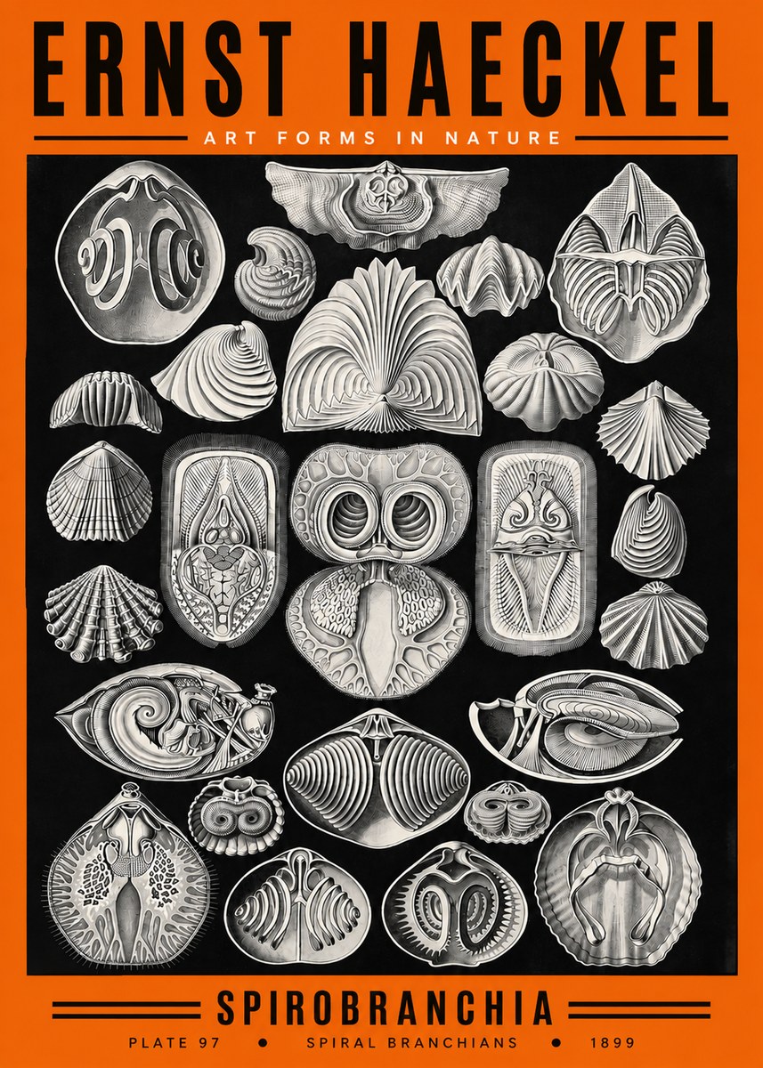 Ernst Haeckel Spirobranchia No2 - Plakát