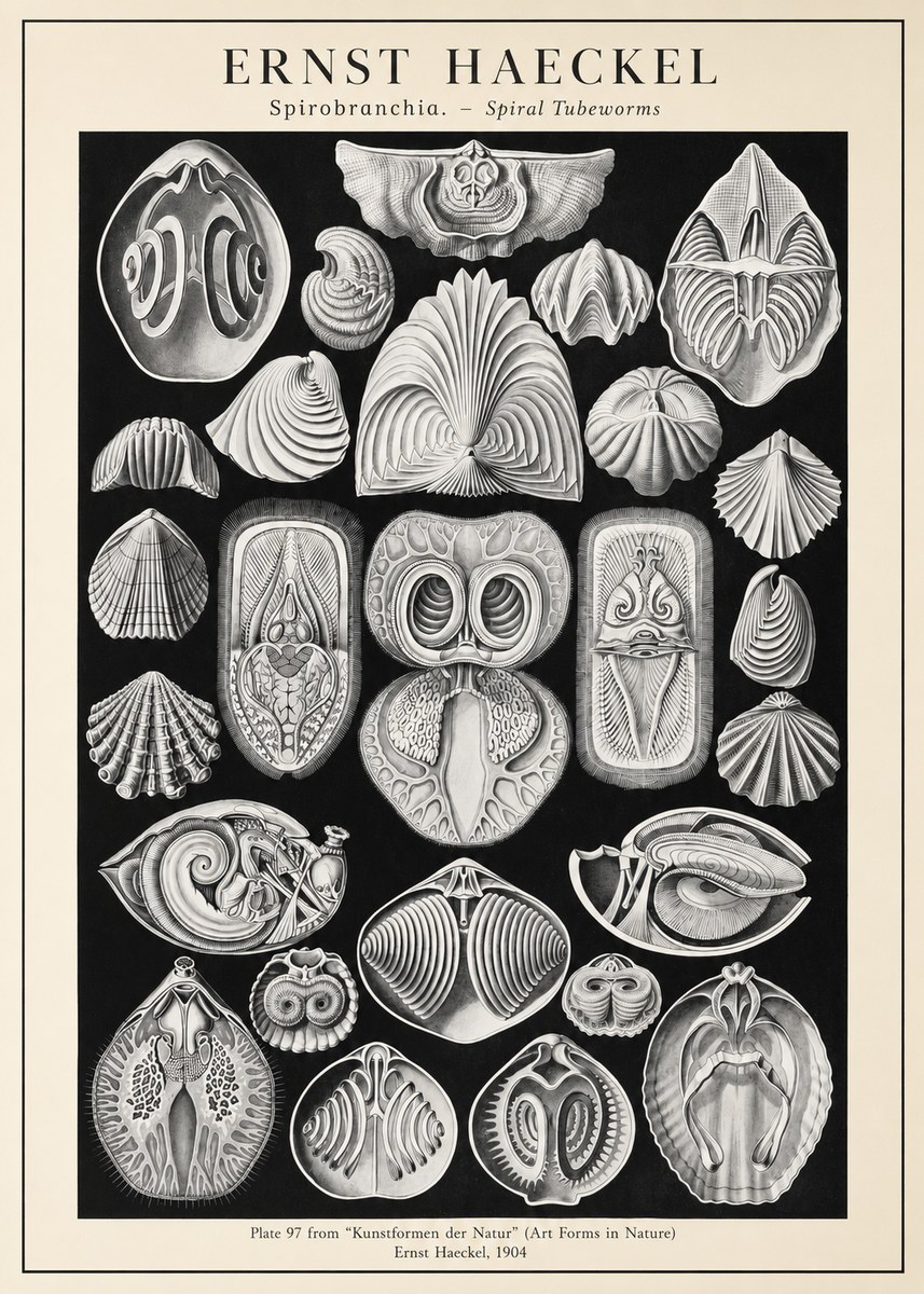 Ernst Haeckel Spirobranchia No3 - Plakát