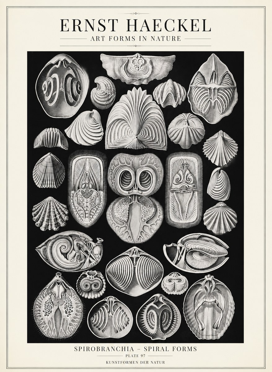Ernst Haeckel Spirobranchia No4 - Plakát