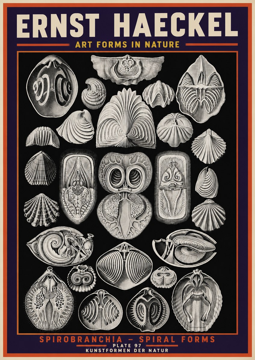 Ernst Haeckel Spirobranchia No5 - Plakát