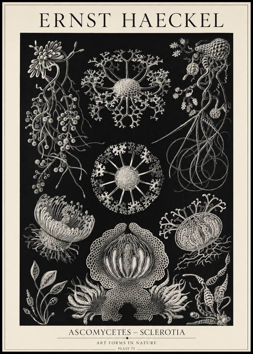 Ernst Haeckel Ascomycetes — Sac Fungi No5 - Plakát