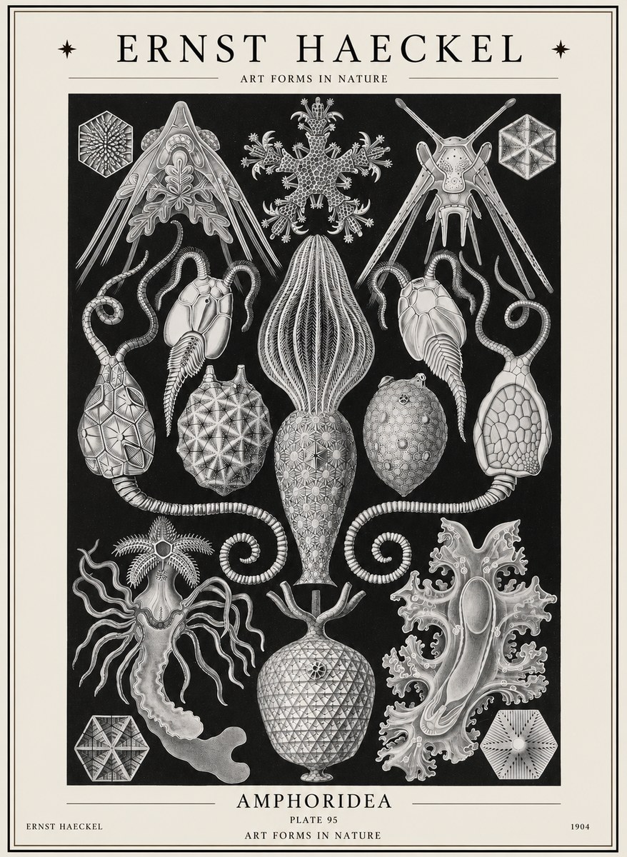 Ernst Haeckel Amphoridea No1 - Plakát