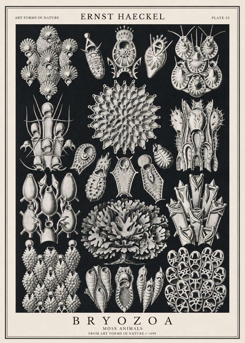Ernst Haeckel Bryozoa No1 - Plakát