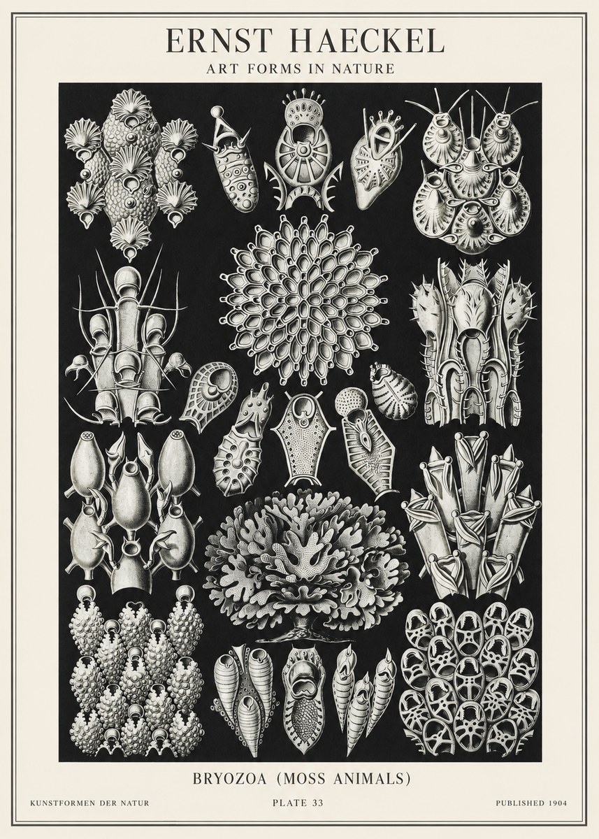 Ernst Haeckel Bryozoa No2 - Plakát