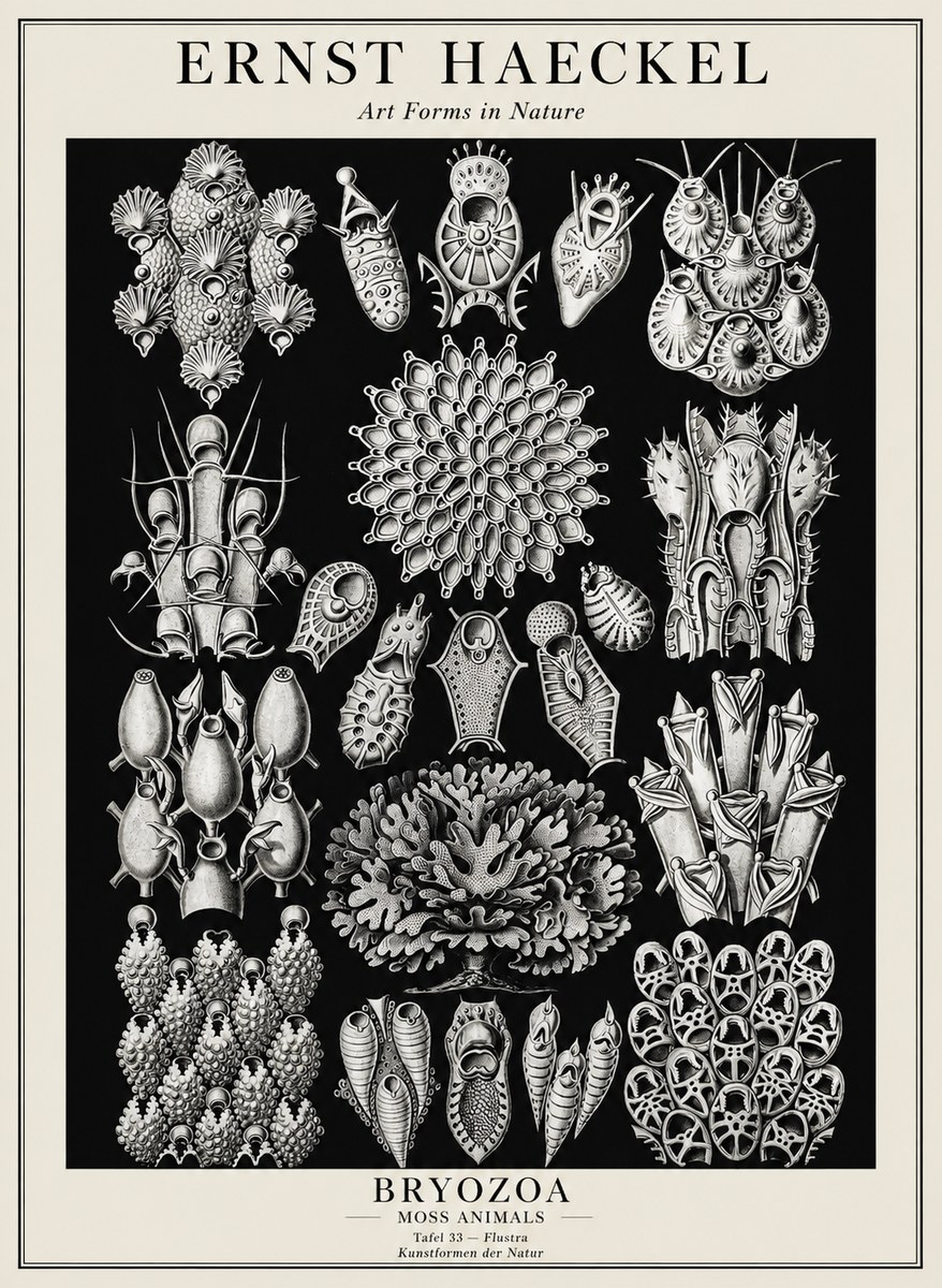 Ernst Haeckel Bryozoa No3 - Plakát