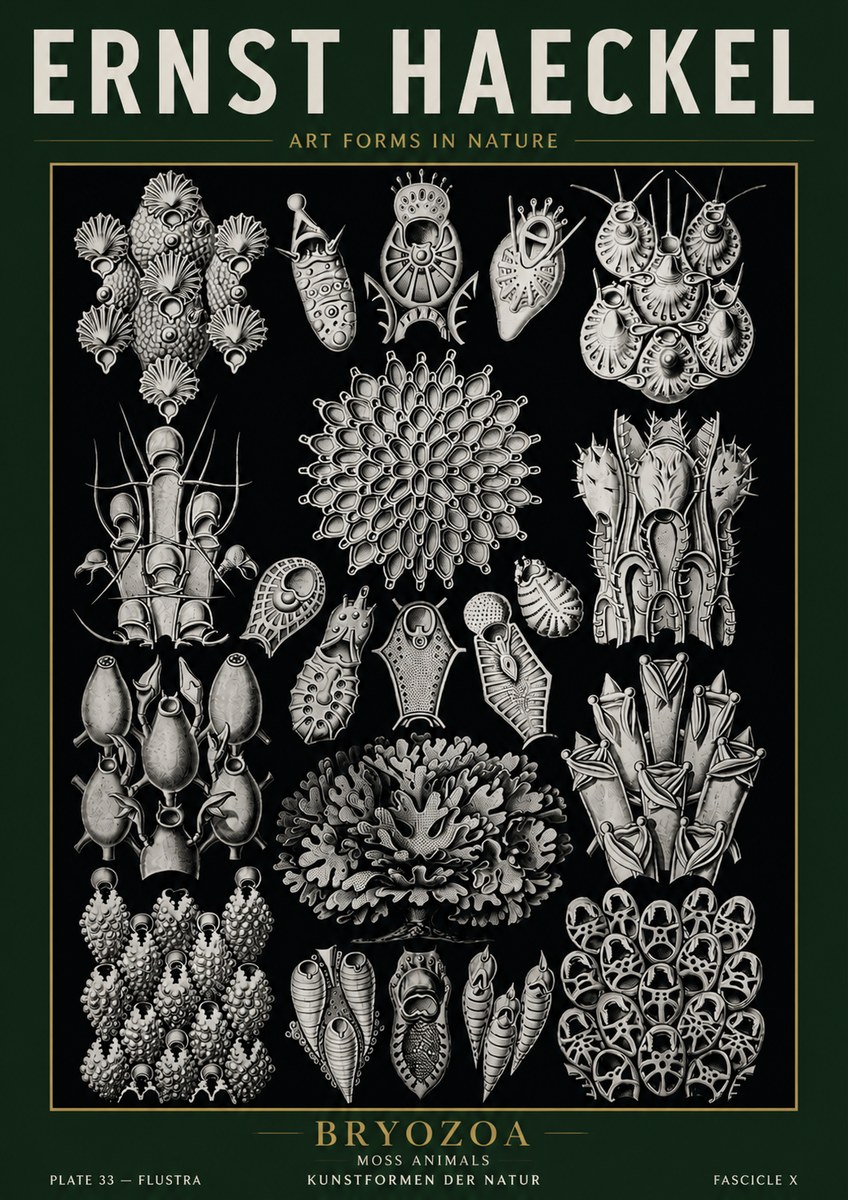 Ernst Haeckel Bryozoa No5 - Plakát