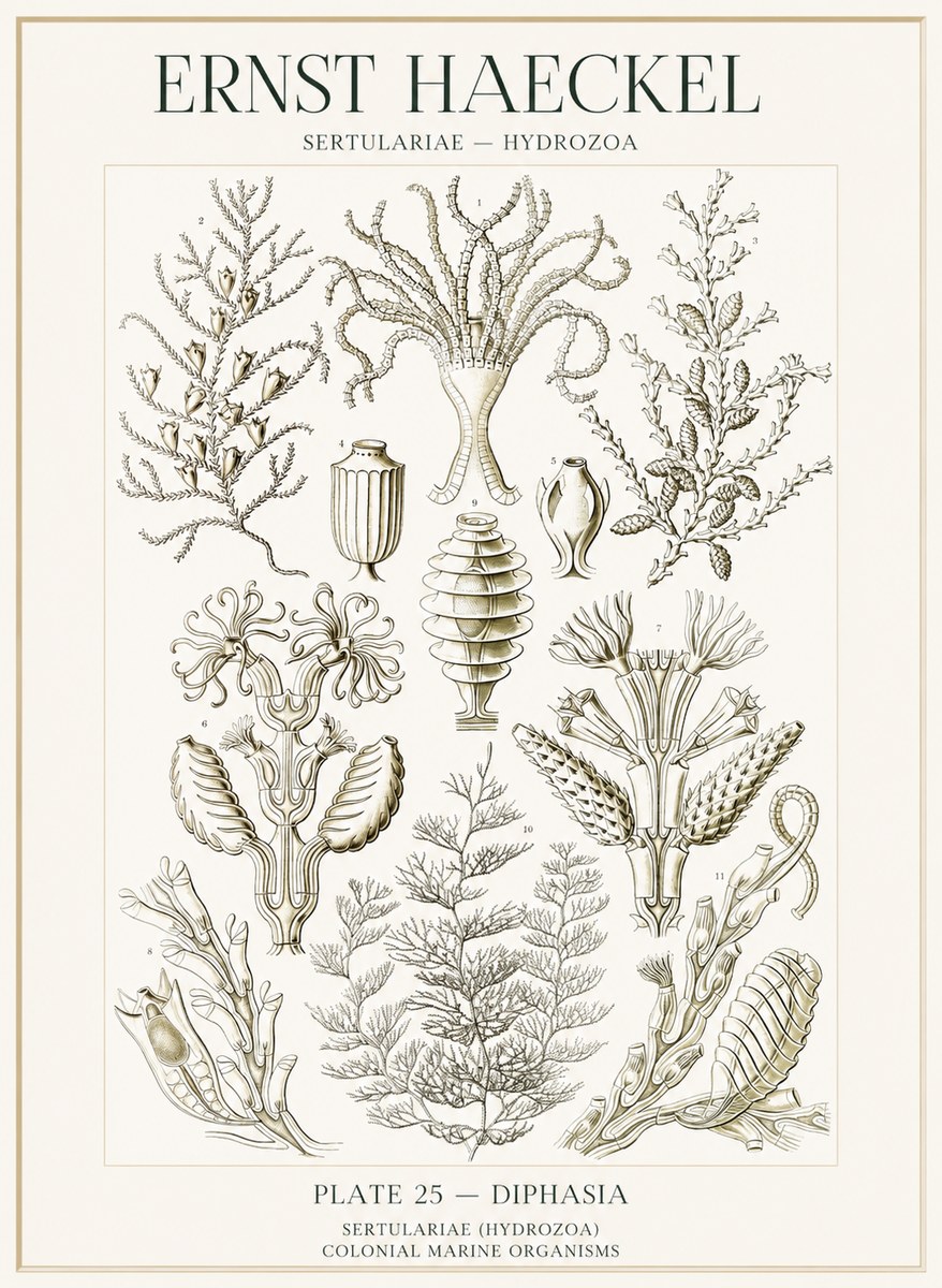 Ernst Haeckel Sertulariidae No2 - Plakát