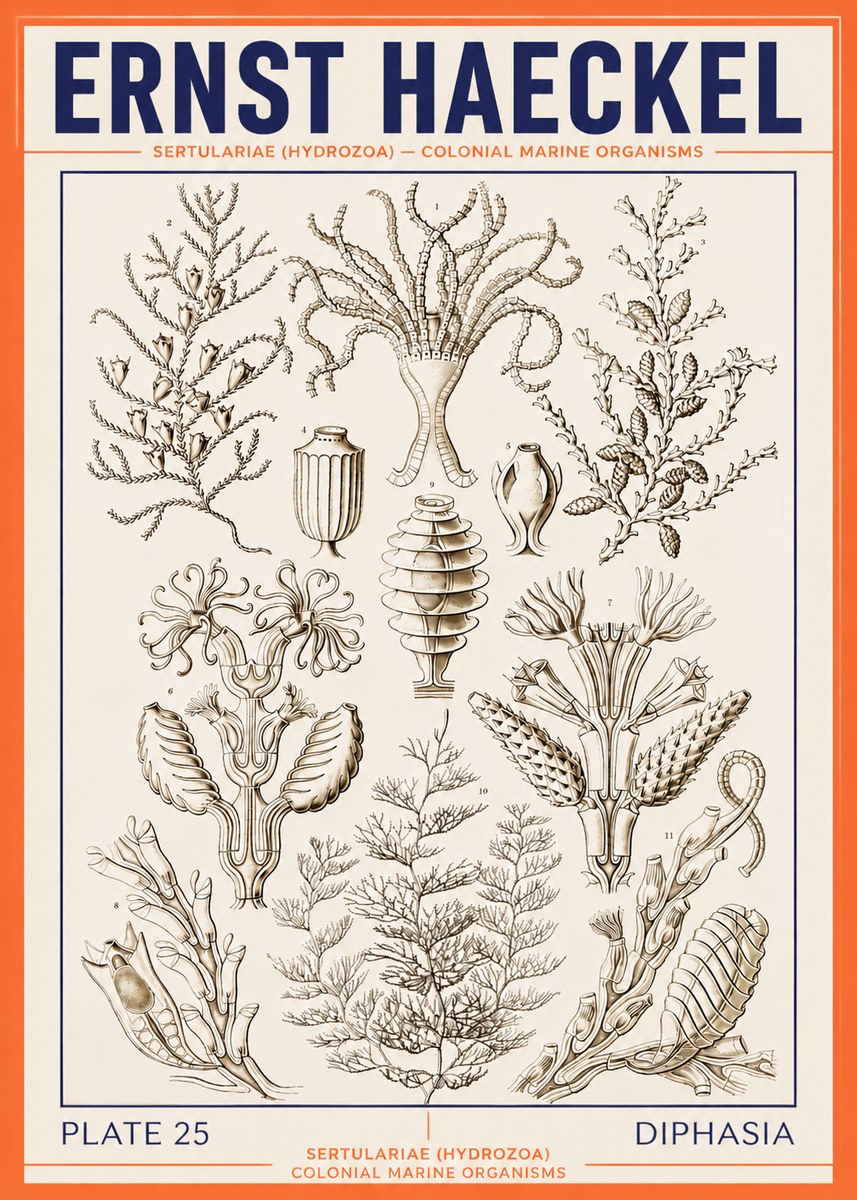 Ernst Haeckel Sertulariidae No4 - Plakát