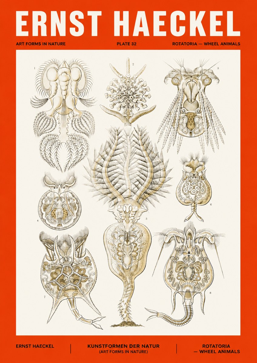 Ernst Haeckel Rotatoria - Wheel Animals No4 - Plakát