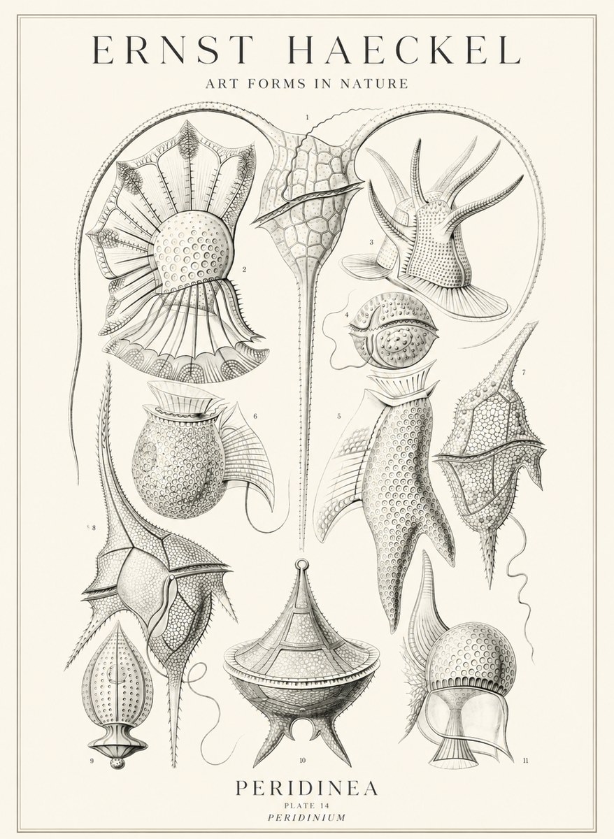 Ernst Haeckel Peridinea No3 - Plakát