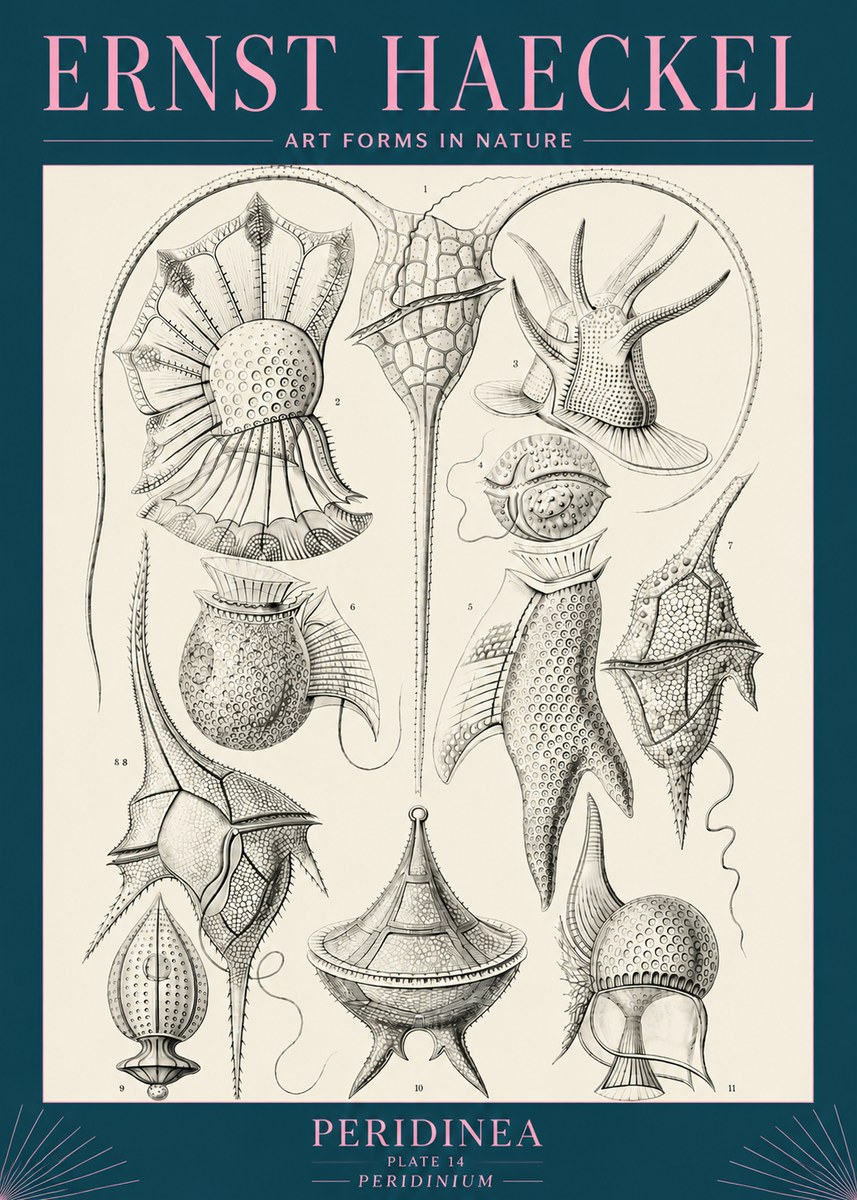 Ernst Haeckel Peridinea No5 - Plakát