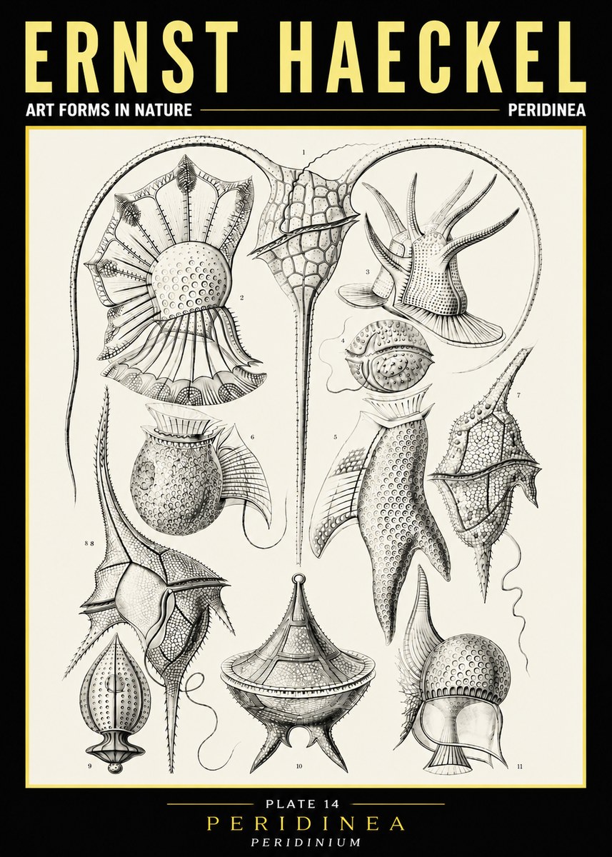 Ernst Haeckel Peridinea No6 - Plakát