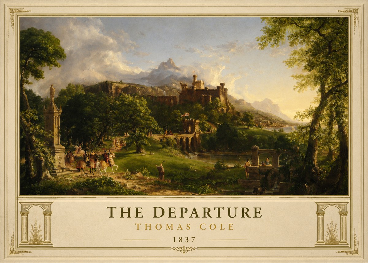Thomas Cole The Departure I No1 - Plakát