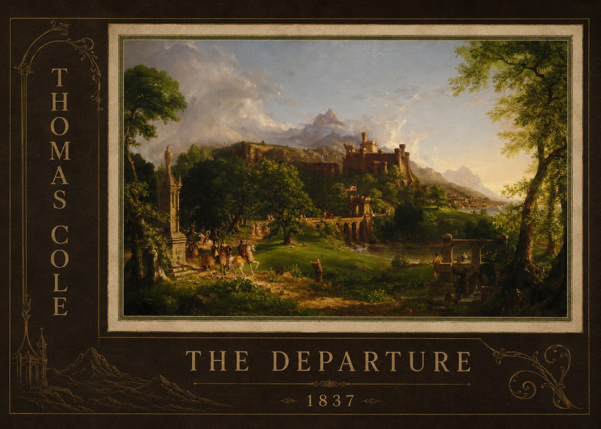 Thomas Cole The Departure I No2 - Plakát