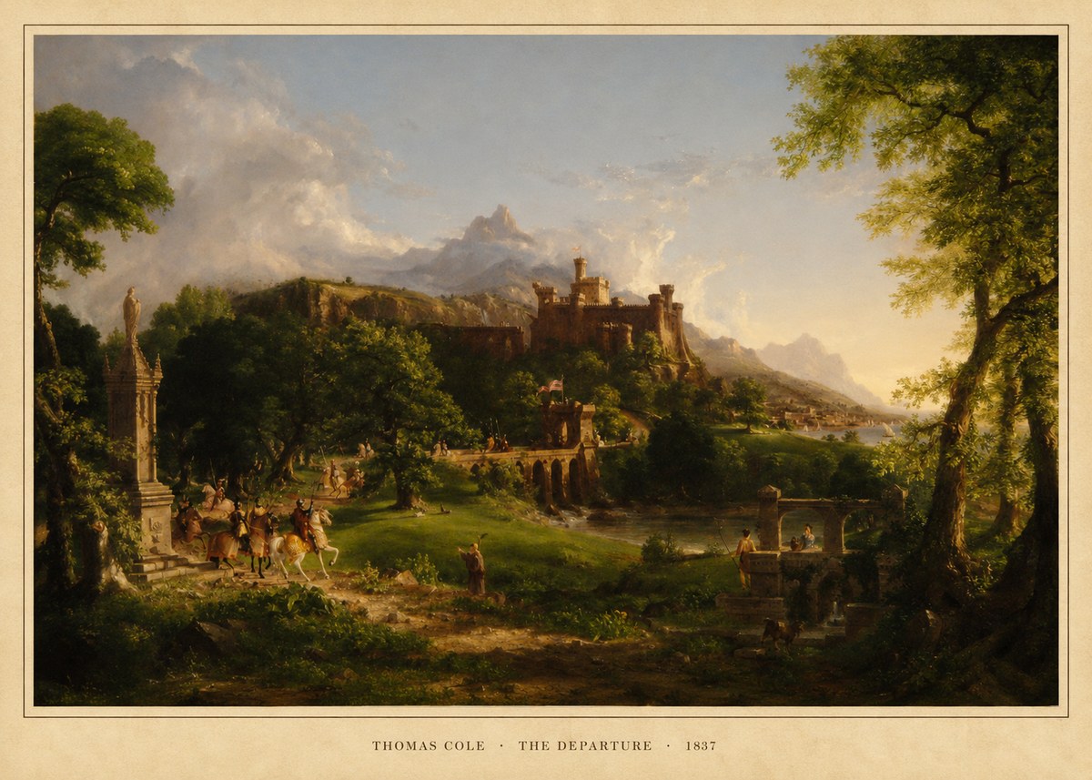 Thomas Cole The Departure I No6 - Plakát