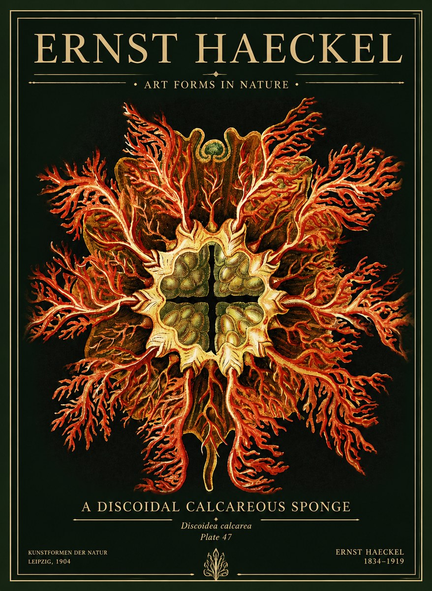 Ernst Haeckel Marine Organism No5 - Plakát