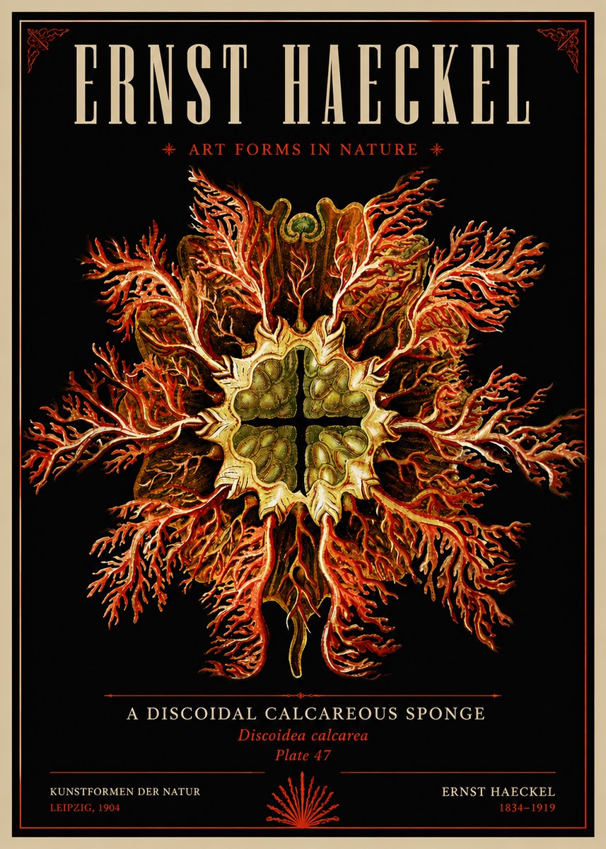 Ernst Haeckel Marine Organism No6 - Plakát