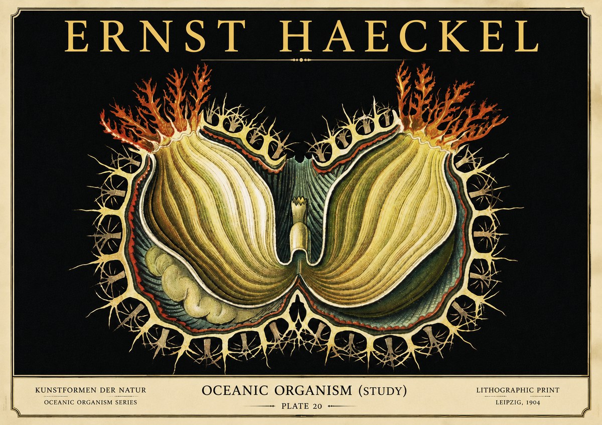 Ernst Haeckel Nature's Architecture No6 - Plakát