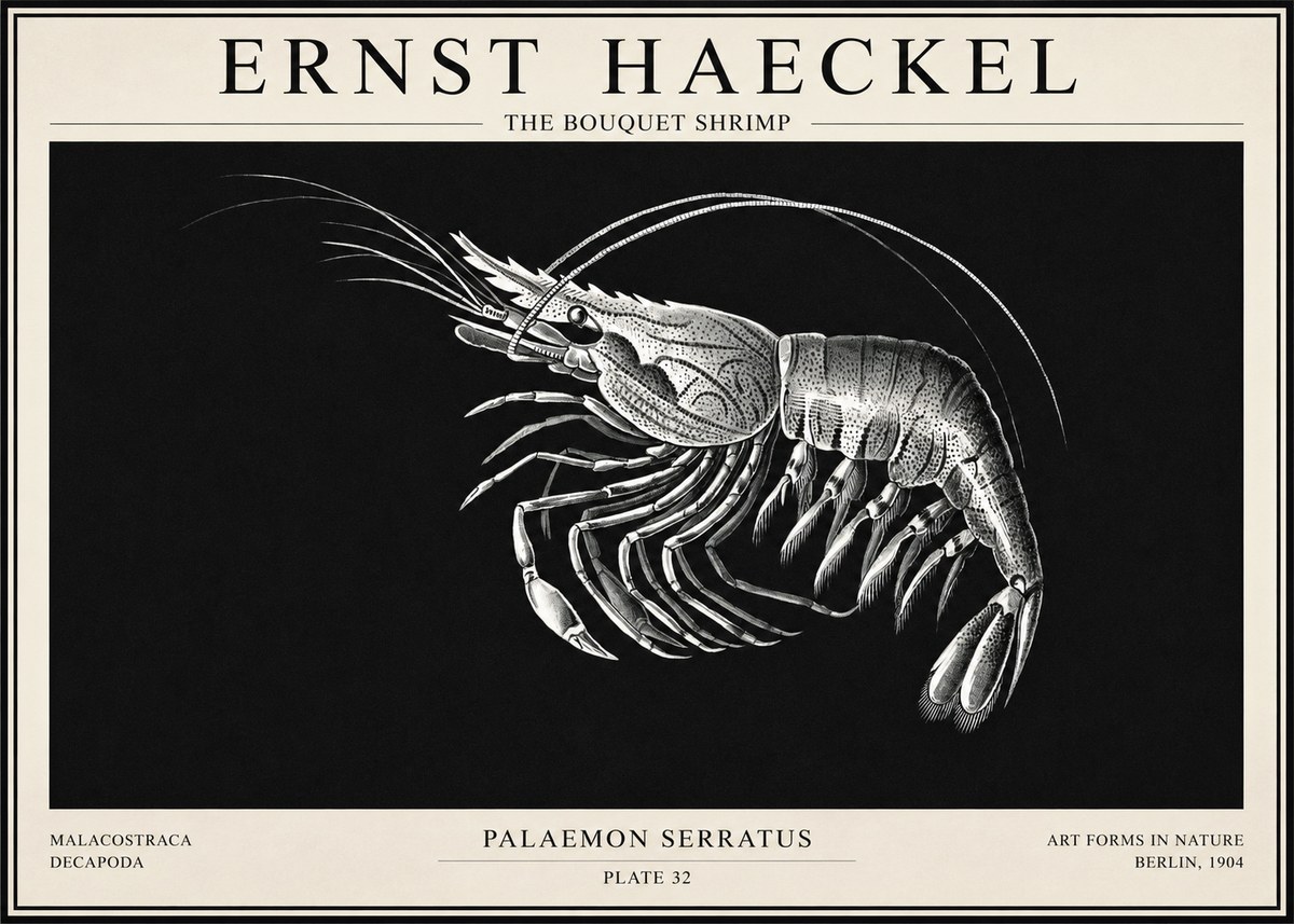 Ernst Haeckel Pandalus Borealis No6 - Plakát