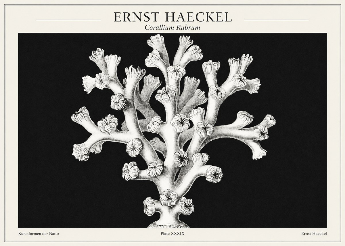 Ernst Haeckel Corallium Rubrum I No1 - Plakát