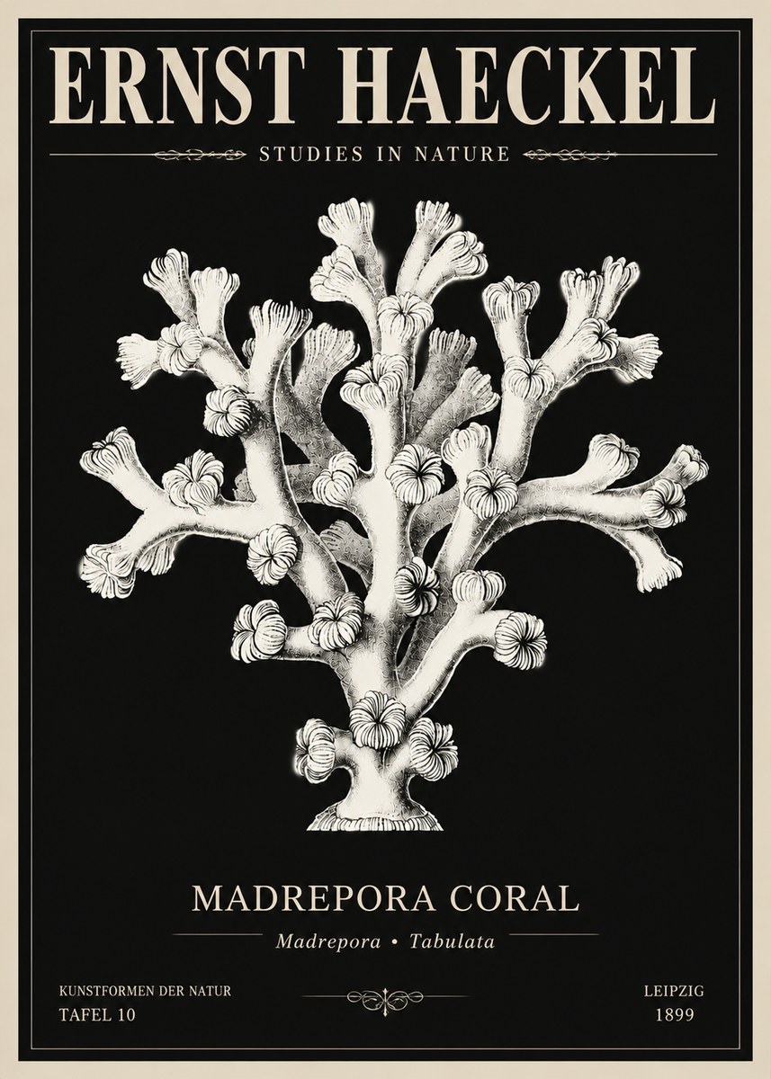 Ernst Haeckel Corallium Rubrum I No6 - Plakát