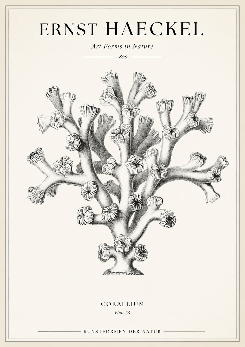 Ernst Haeckel Corallium Rubrum II No2 - Plakát