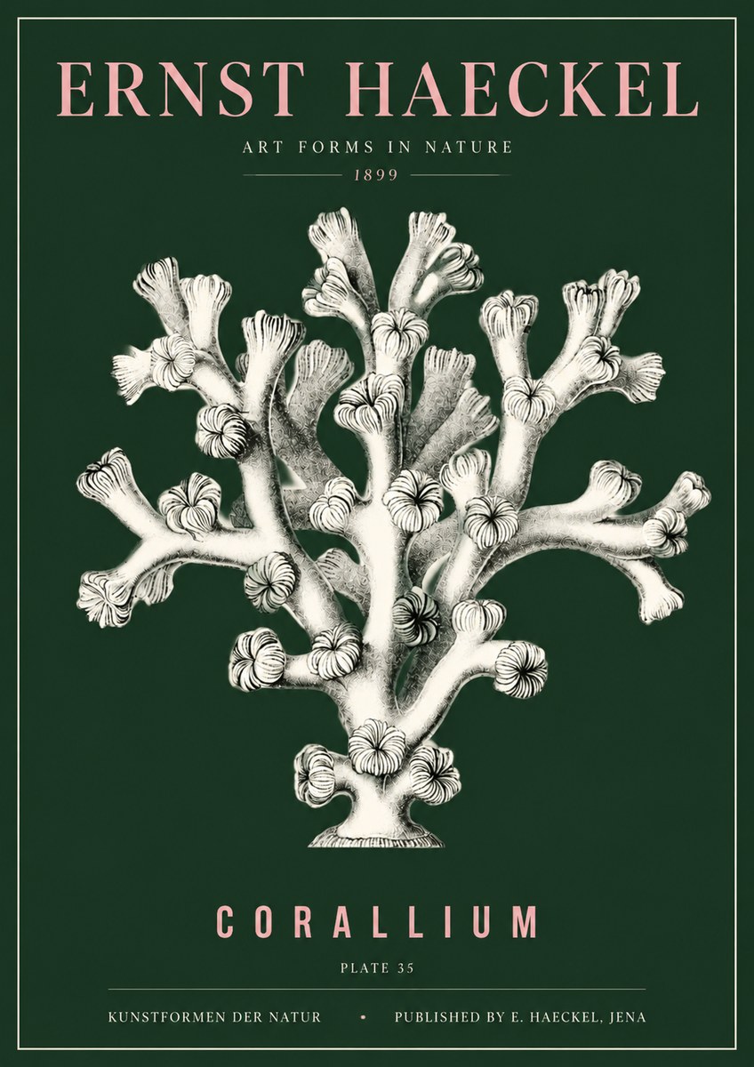 Ernst Haeckel Corallium Rubrum II No5 - Plakát