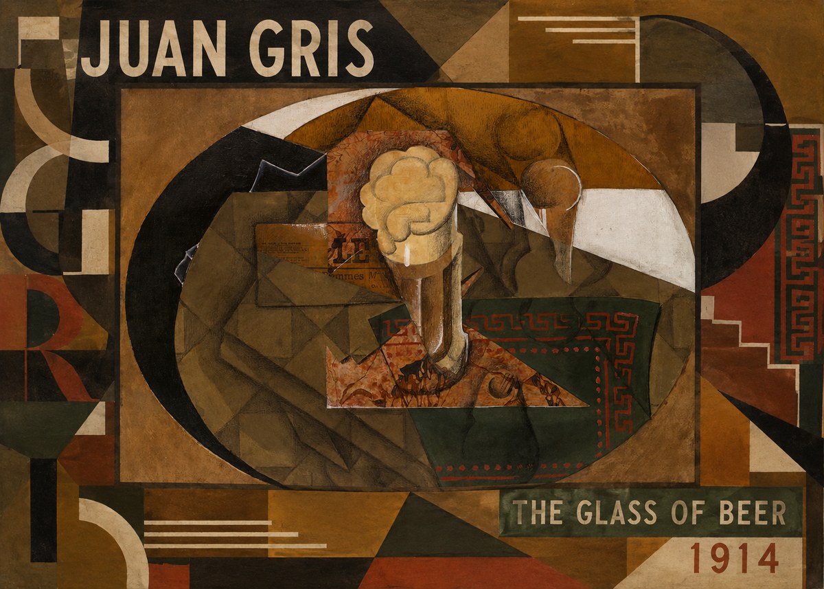 Juan Gris The Glass of Beer No5 - Plakát