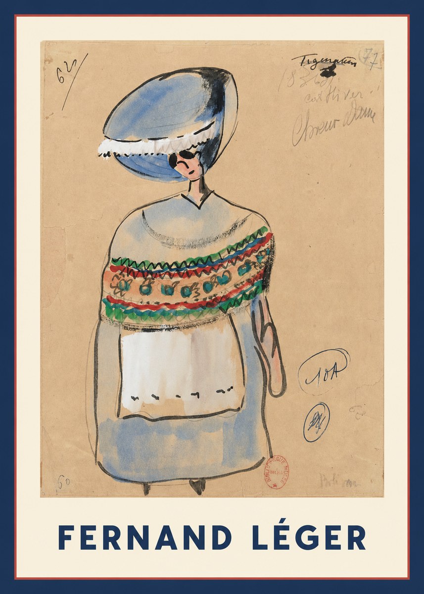 Fernand Léger Choeur Dame No1 - Plakát