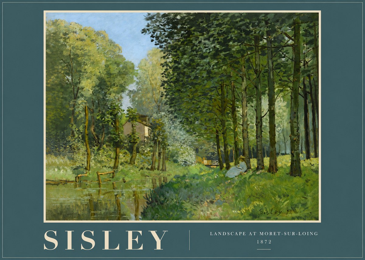 Sisley Landscape at Moret-sur-loing No2 - Plakát