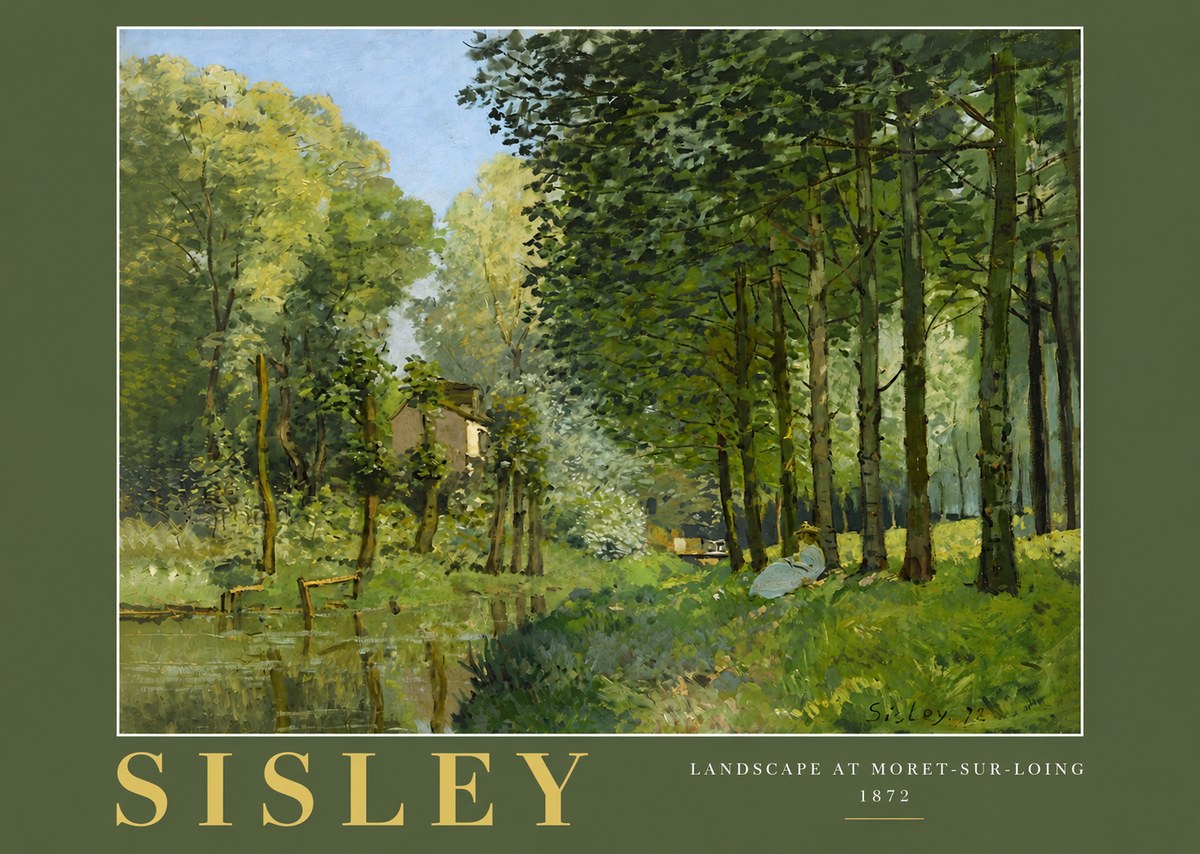 Sisley Landscape at Moret-sur-loing No4 - Plakát