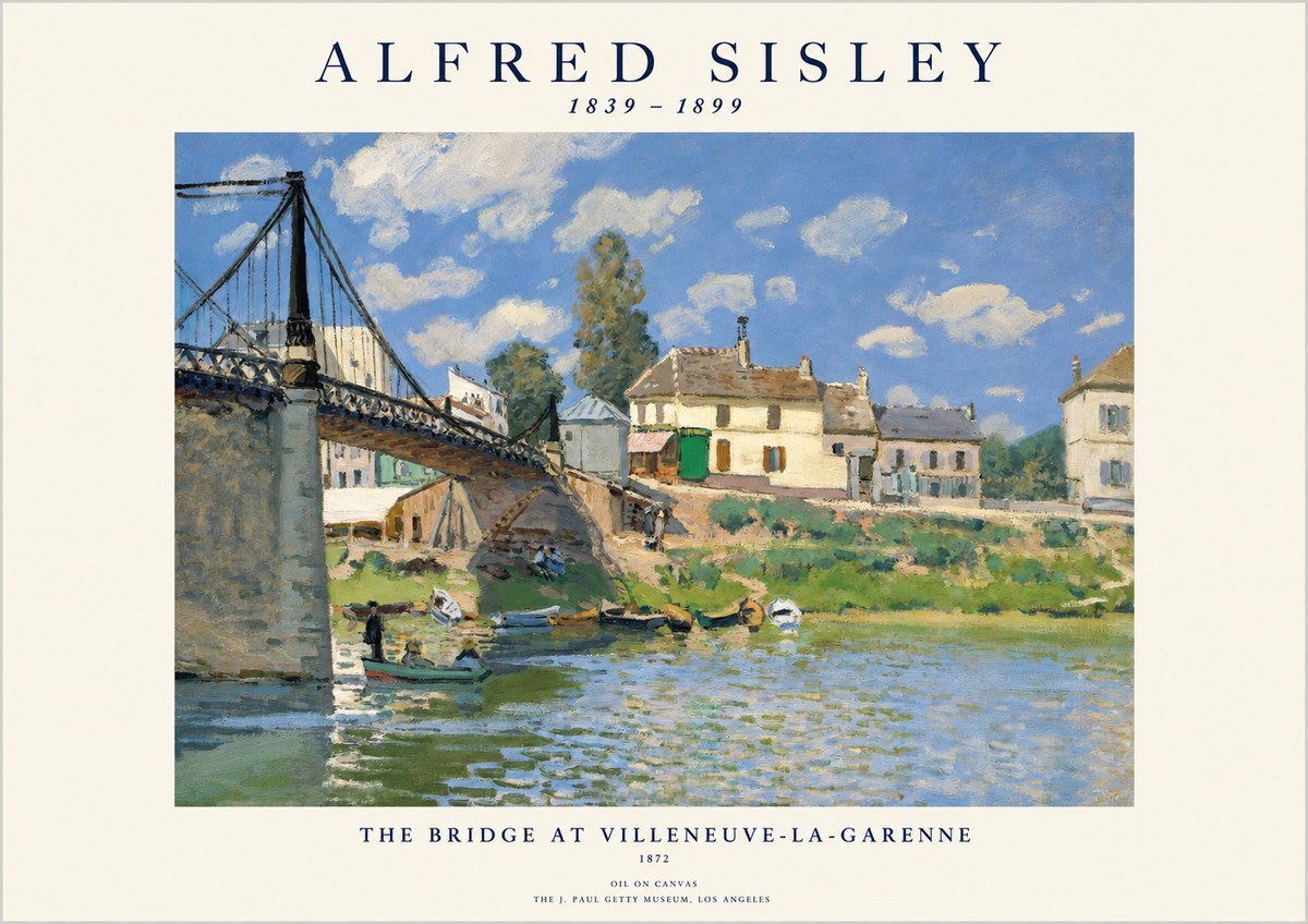 Sisley The Bridge at Villeneuve-la-garenne IV No1 - Plakát