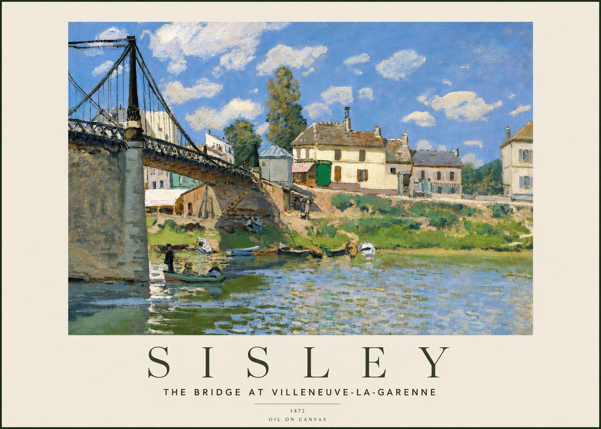 Sisley The Bridge at Villeneuve-la-garenne IV No3 - Plakát