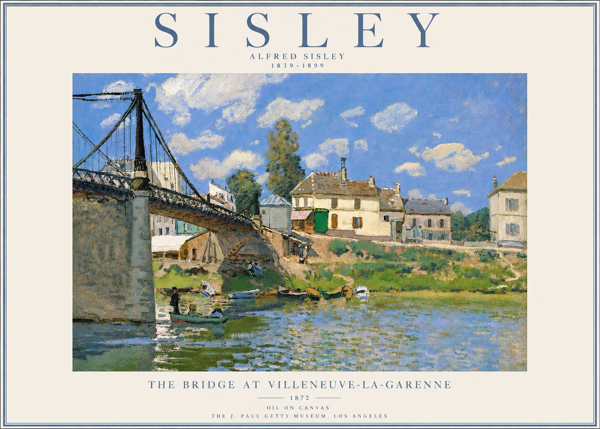 Sisley The Bridge at Villeneuve-la-garenne IV No6 - Plakát