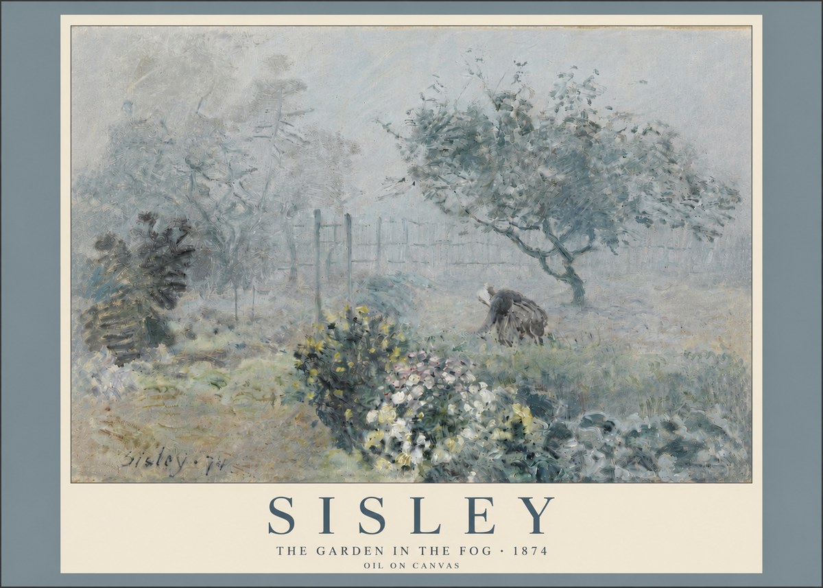 Sisley The Garden in the Fog No4 - Plakát