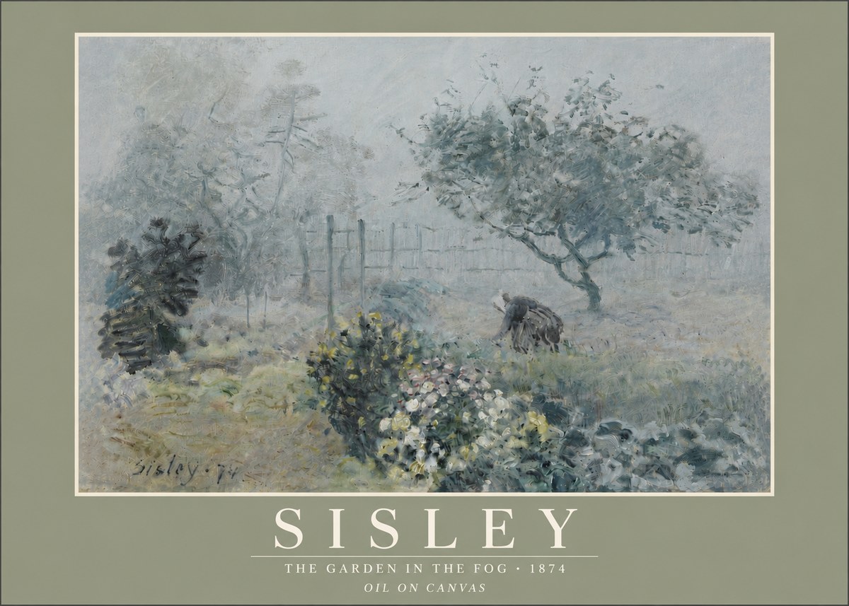Sisley The Garden in the Fog No5 - Plakát
