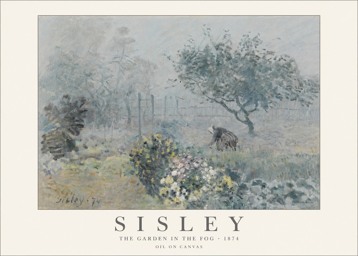 Sisley The Garden in the Fog No6 - Plakát