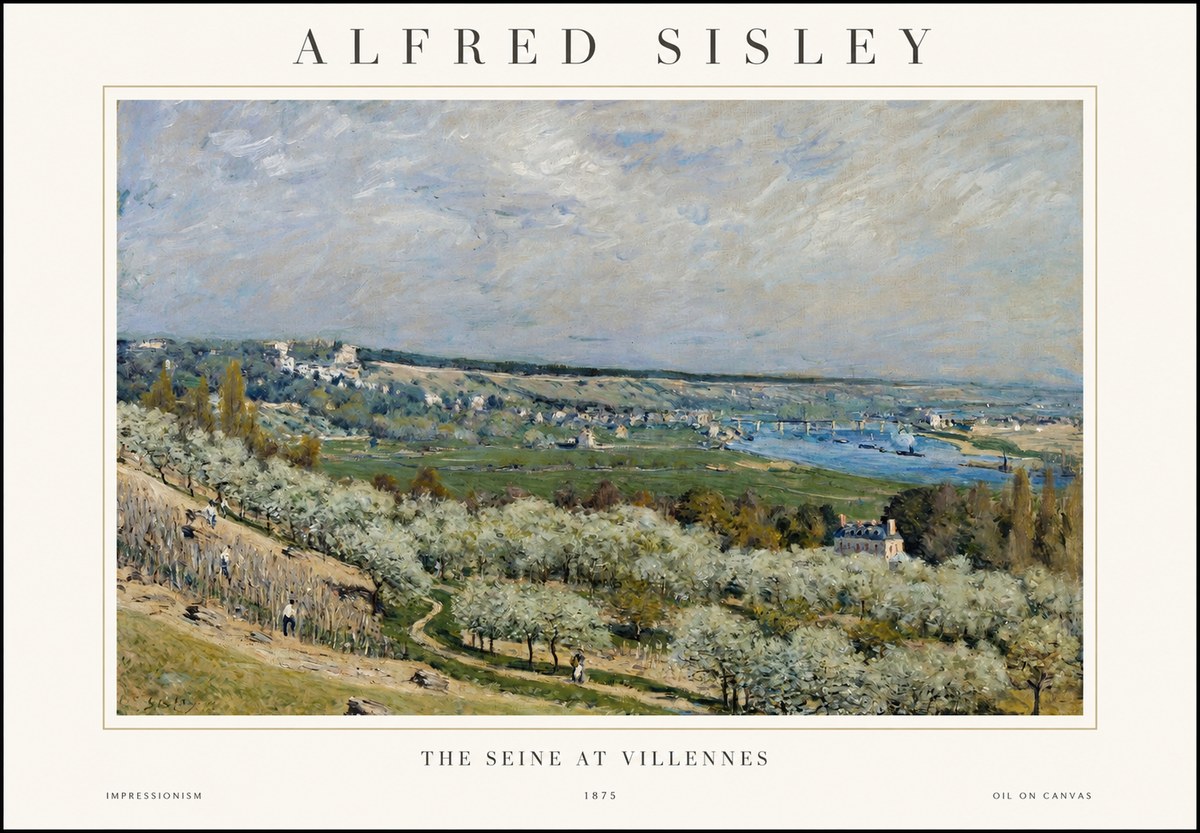 Sisley The Seine at Villennes No1 - Plakát