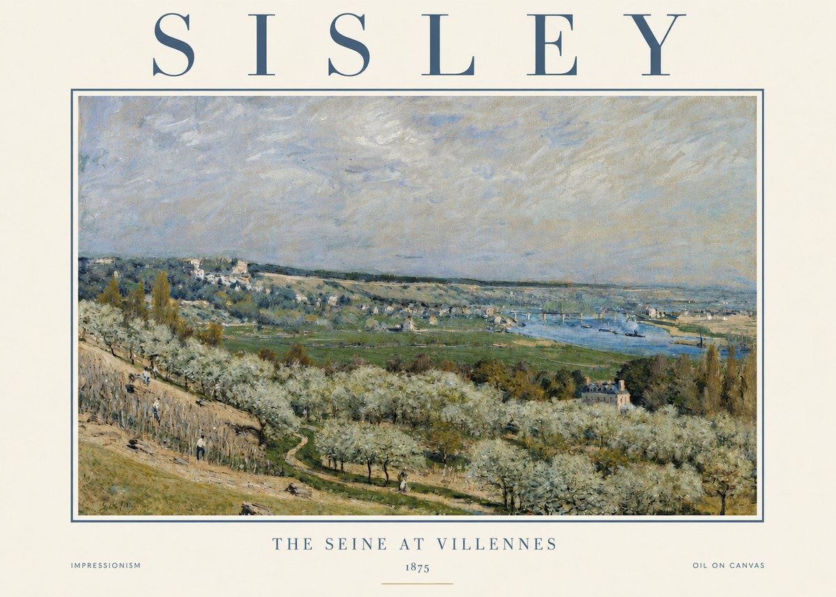 Sisley The Seine at Villennes No3 - Plakát