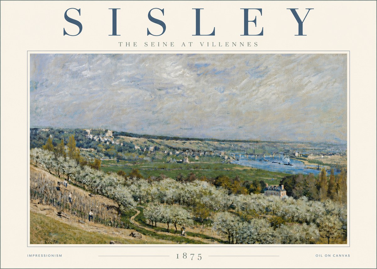 Sisley The Seine at Villennes No6 - Plakát