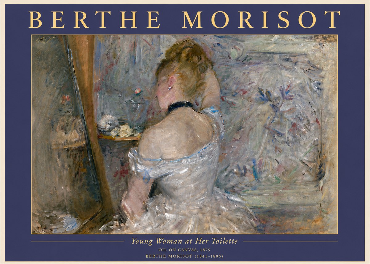 Berthe Morisot Young Woman at Her Toilette No6 - Plakát