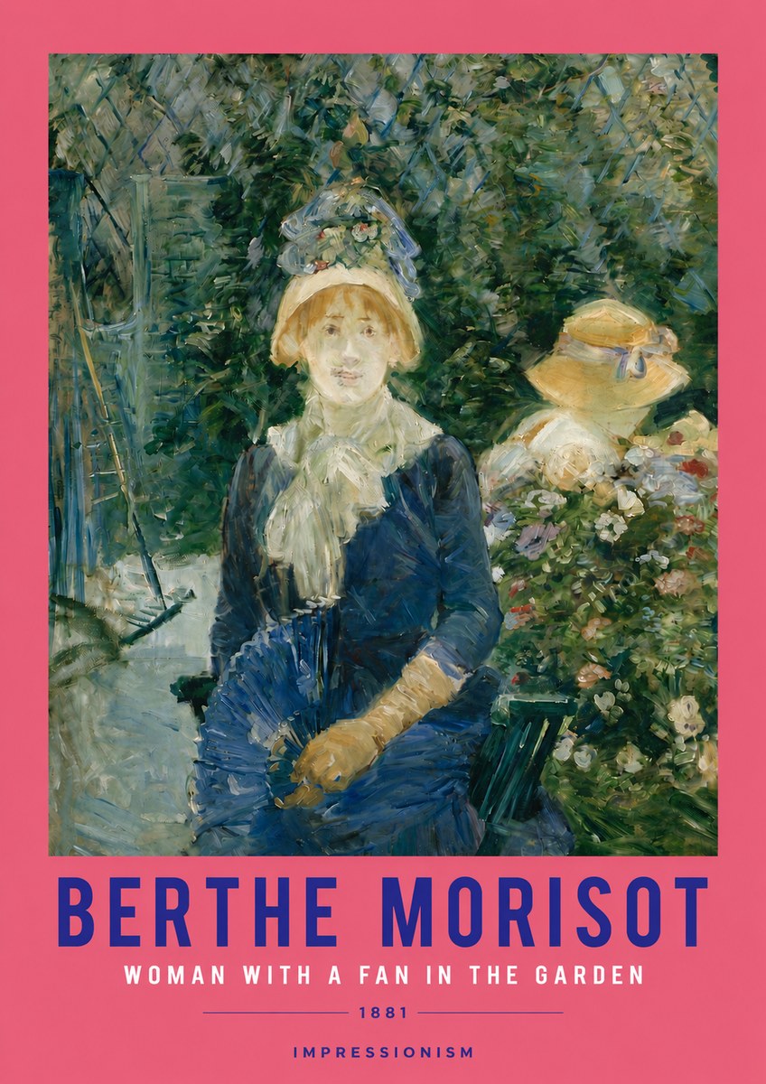 Berthe Morisot Young Woman with a Fan II No4 - Plakát
