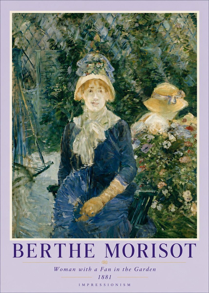 Berthe Morisot Young Woman with a Fan II No6 - Plakát