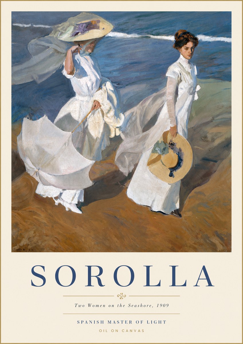 Sorolla Two Women on the Seashore, 1909 No6 - Plakát