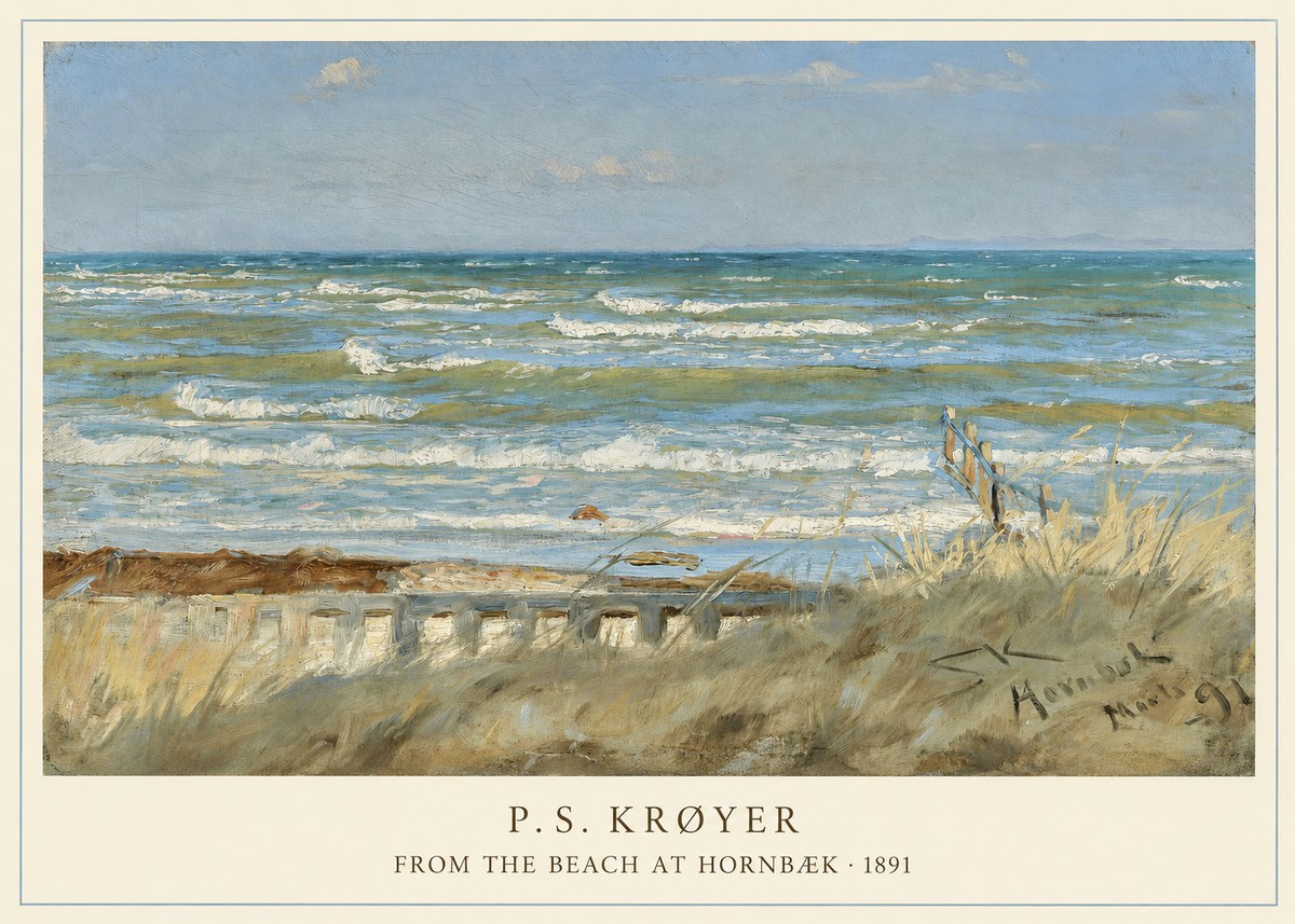 P.S. Krøyer From the Beach at Hornbæk · 1891 No5 - Plakát