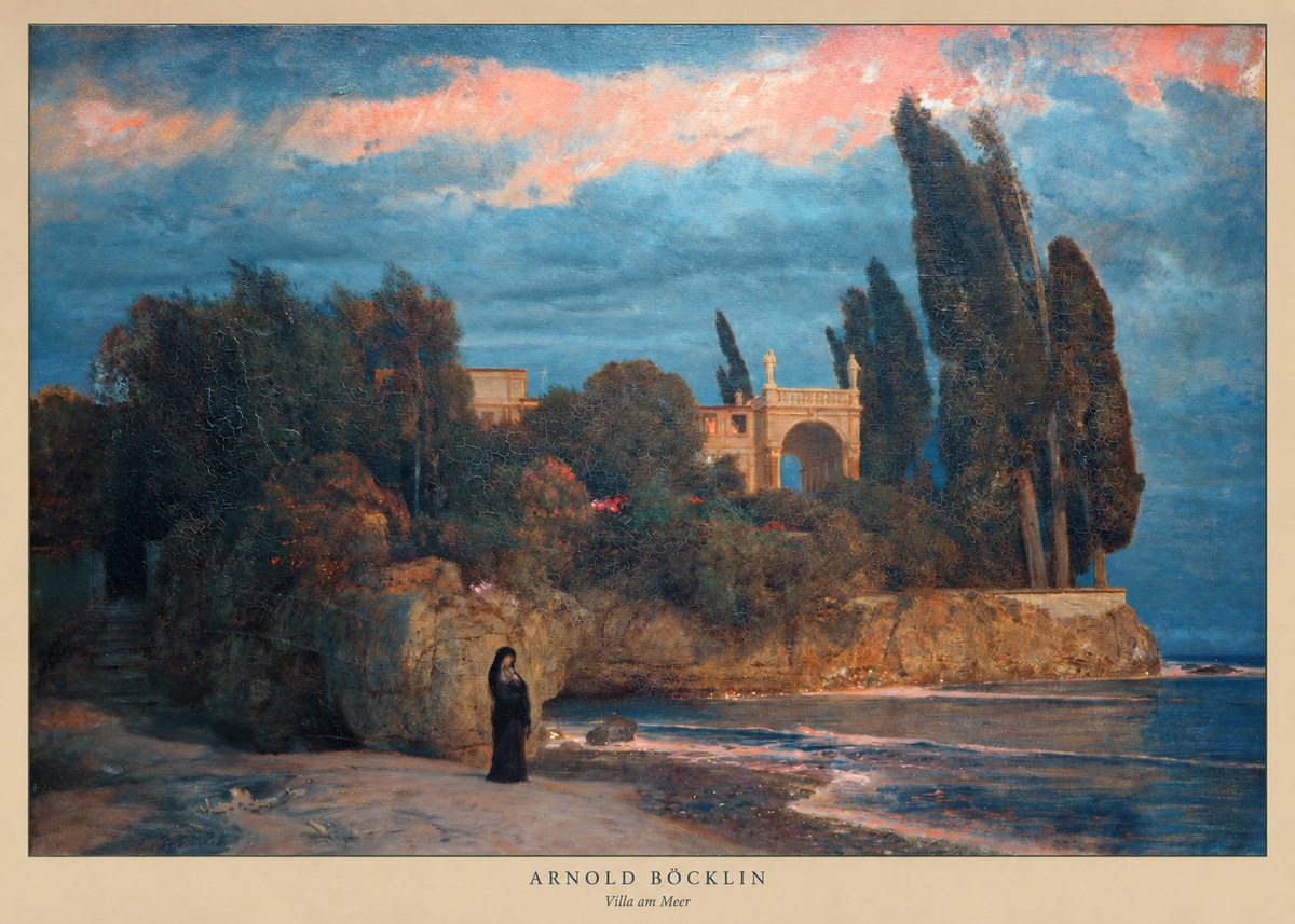 Arnold Böcklin Villa Am Meer No2 - Plakát
