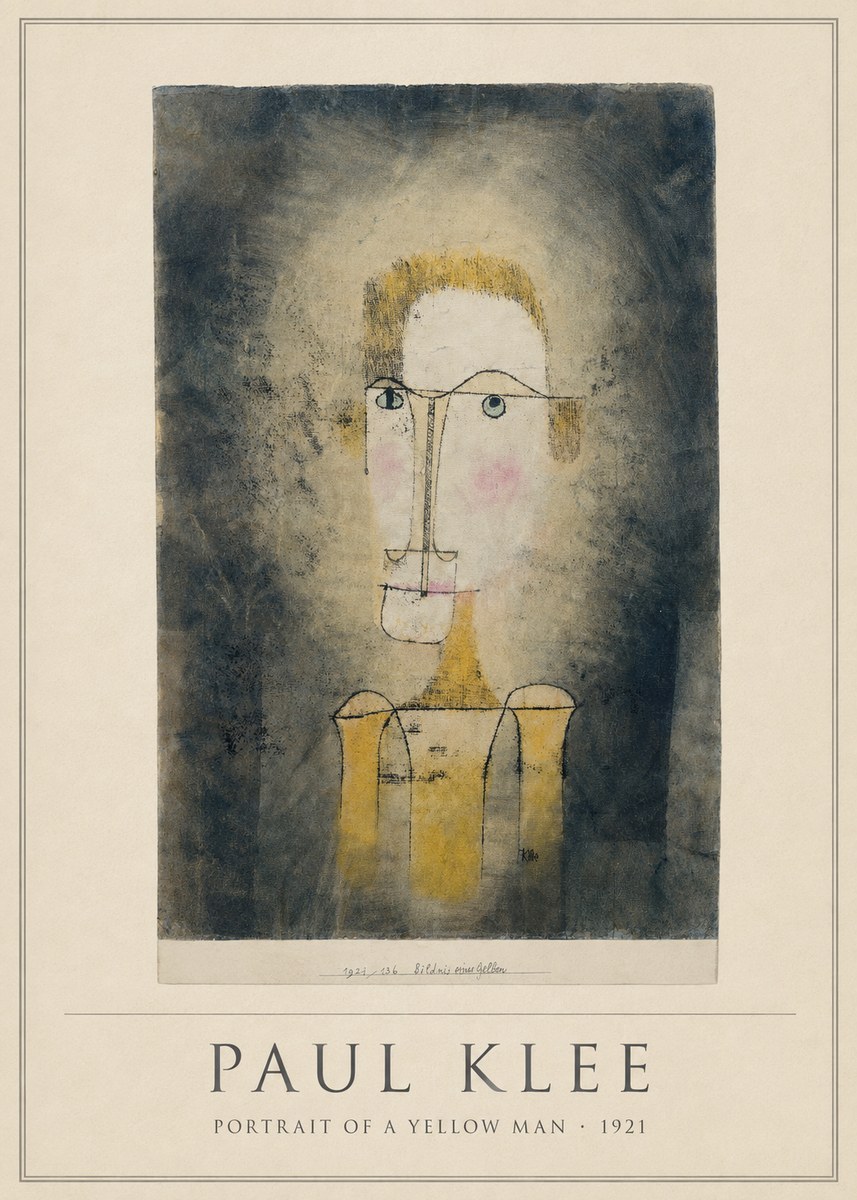 Paul Klee Portrait of a Yellow Man No4 - Plakát