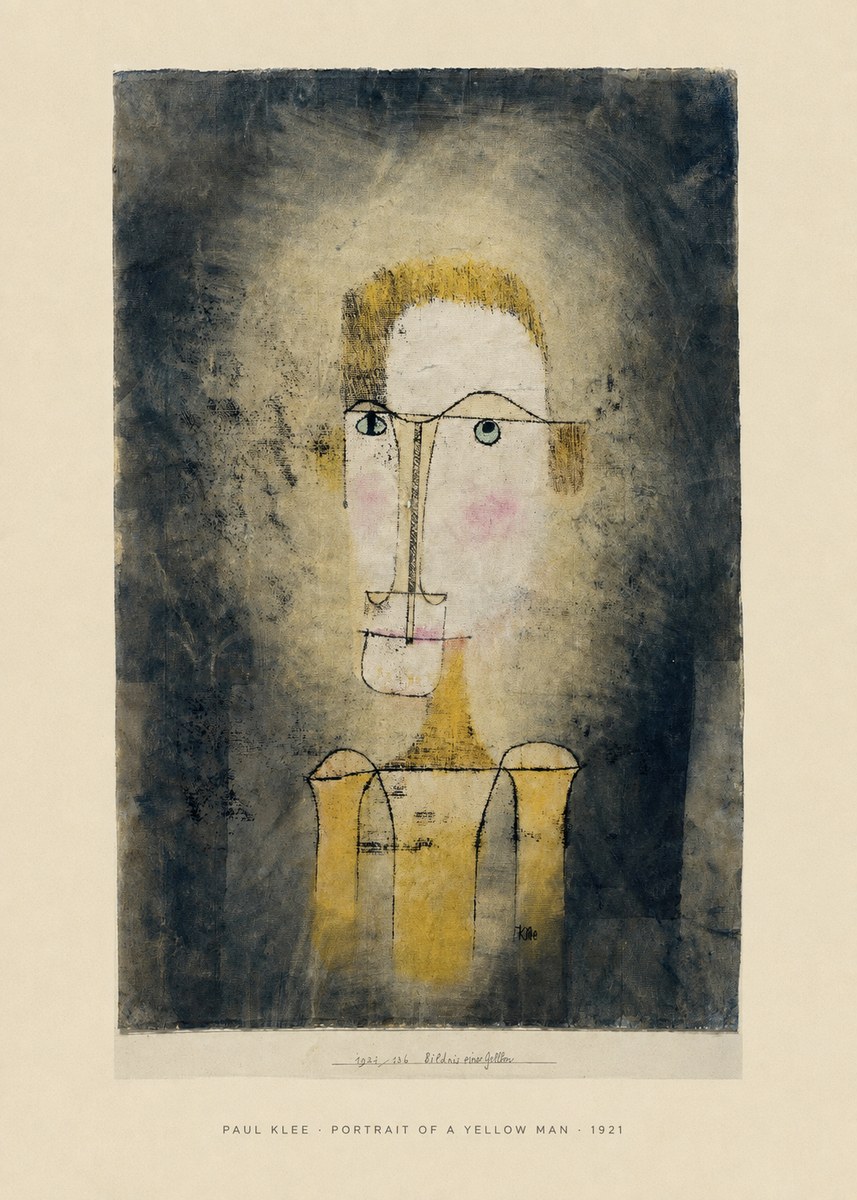 Paul Klee Portrait of a Yellow Man No6 - Plakát