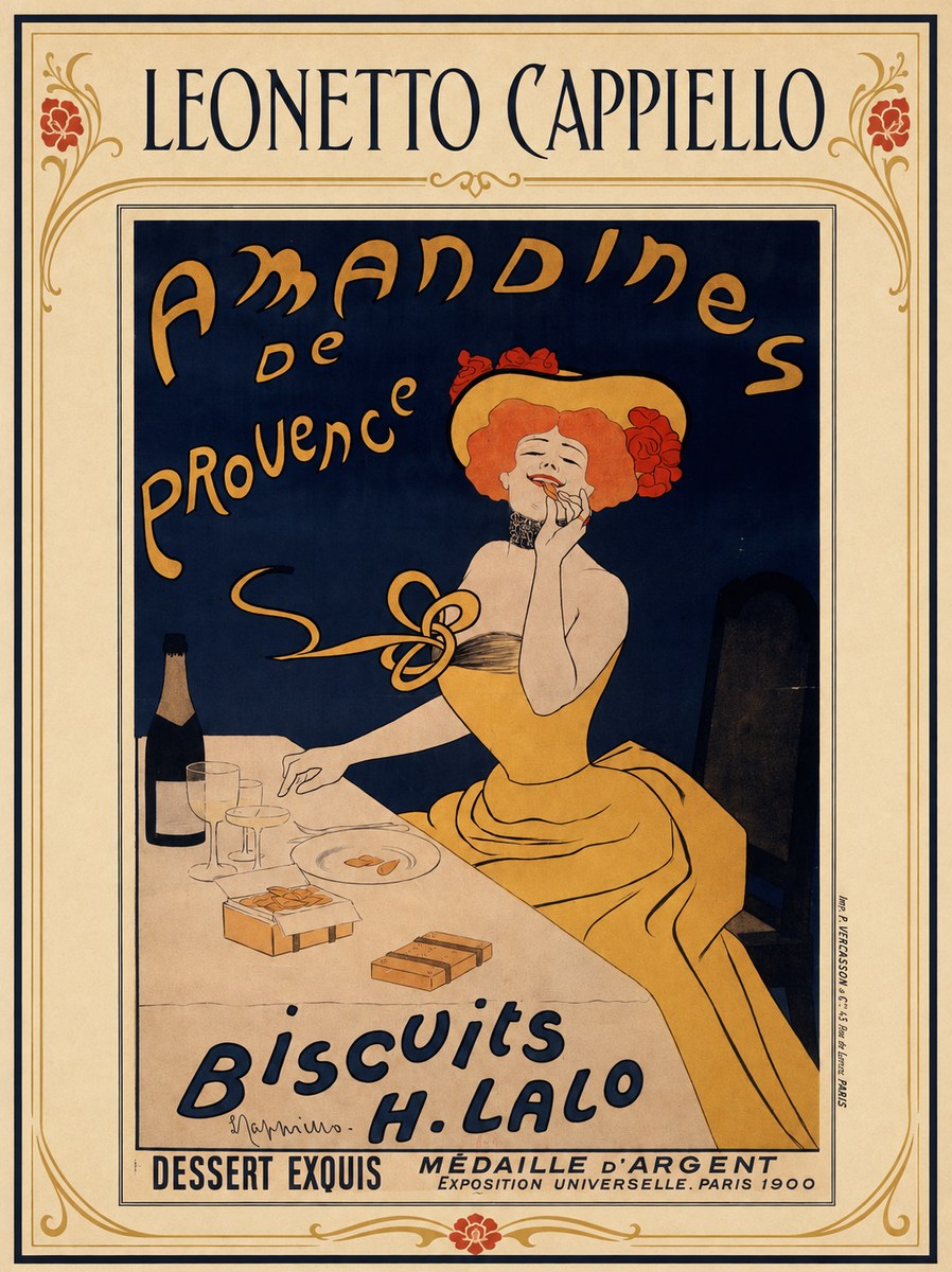 Leonetto Cappiello Amandines De Provence Biscuits H. Lalo I No1 - Plakát