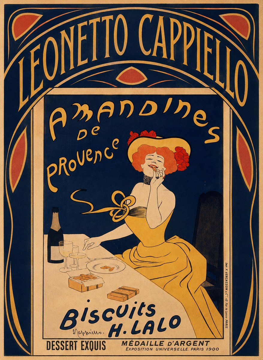 Leonetto Cappiello Amandines De Provence Biscuits H. Lalo I No3 - Plakát